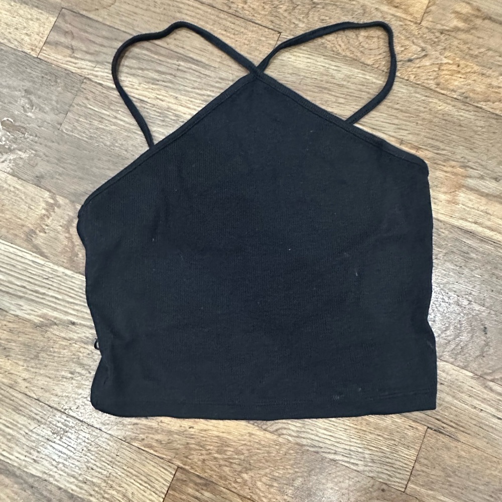 Zara Black Camisole Top with Elegant Silhouette